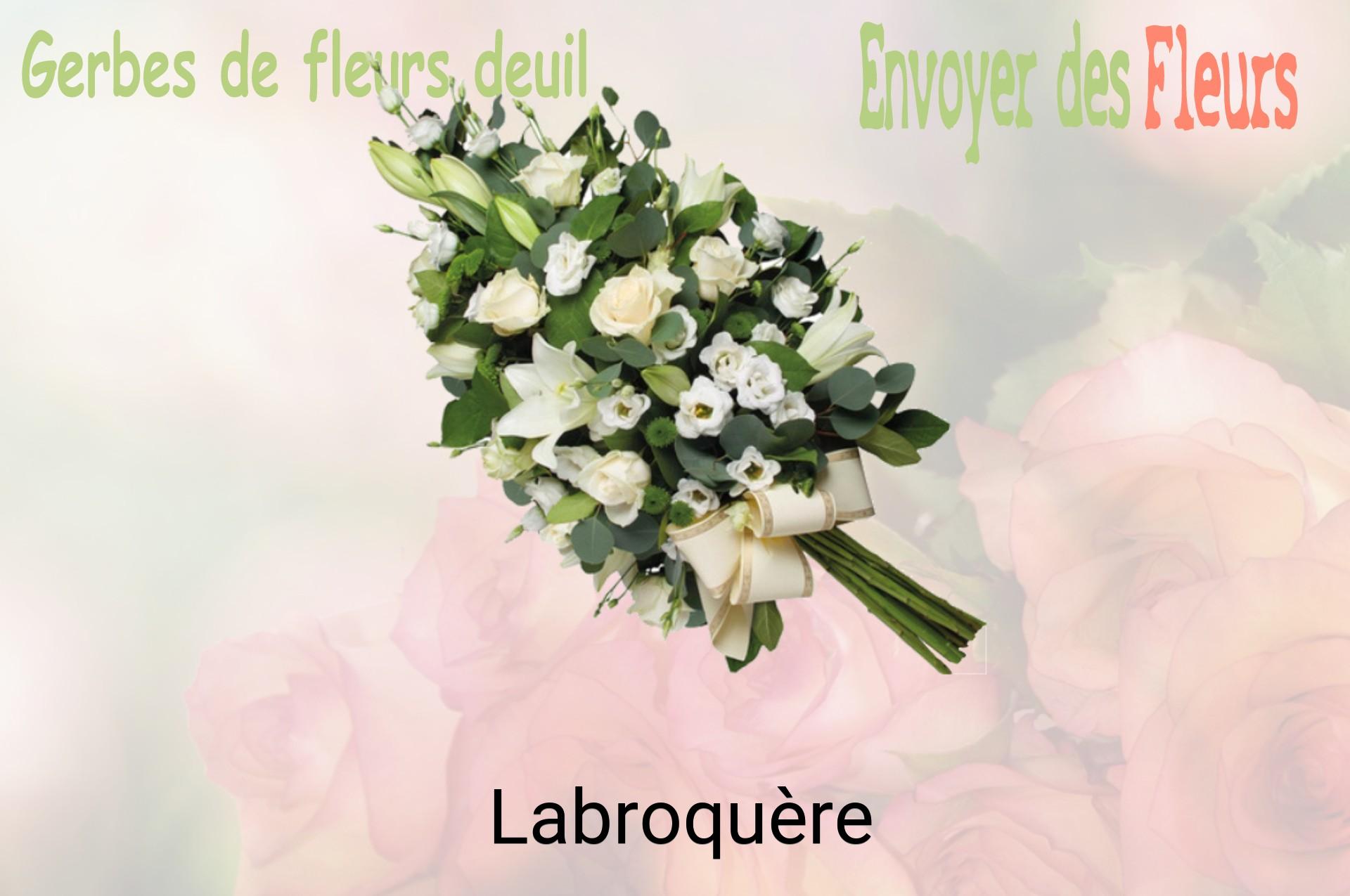 Gerbe de fleurs de deuil livrée à Labroquère